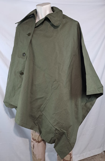 Genuine Surplus Vintage Dutch / Belgian Rain Cape Cloak Jacket Asymmetric (3055)
