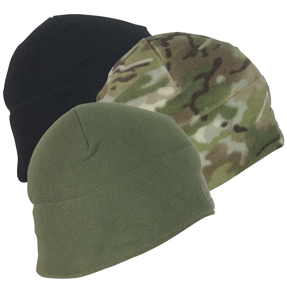 Kombat Fleece Recon Watch Cap Hat Warm Tactical Military Olive Black Camo