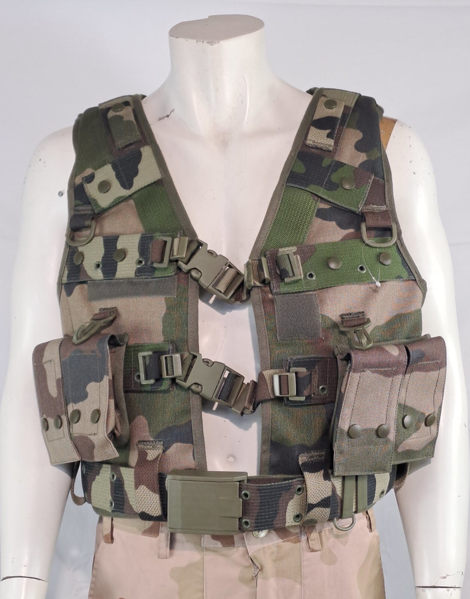 Genuine Surplus French Army Military Assault Vest CCE Camo Medium (2386)