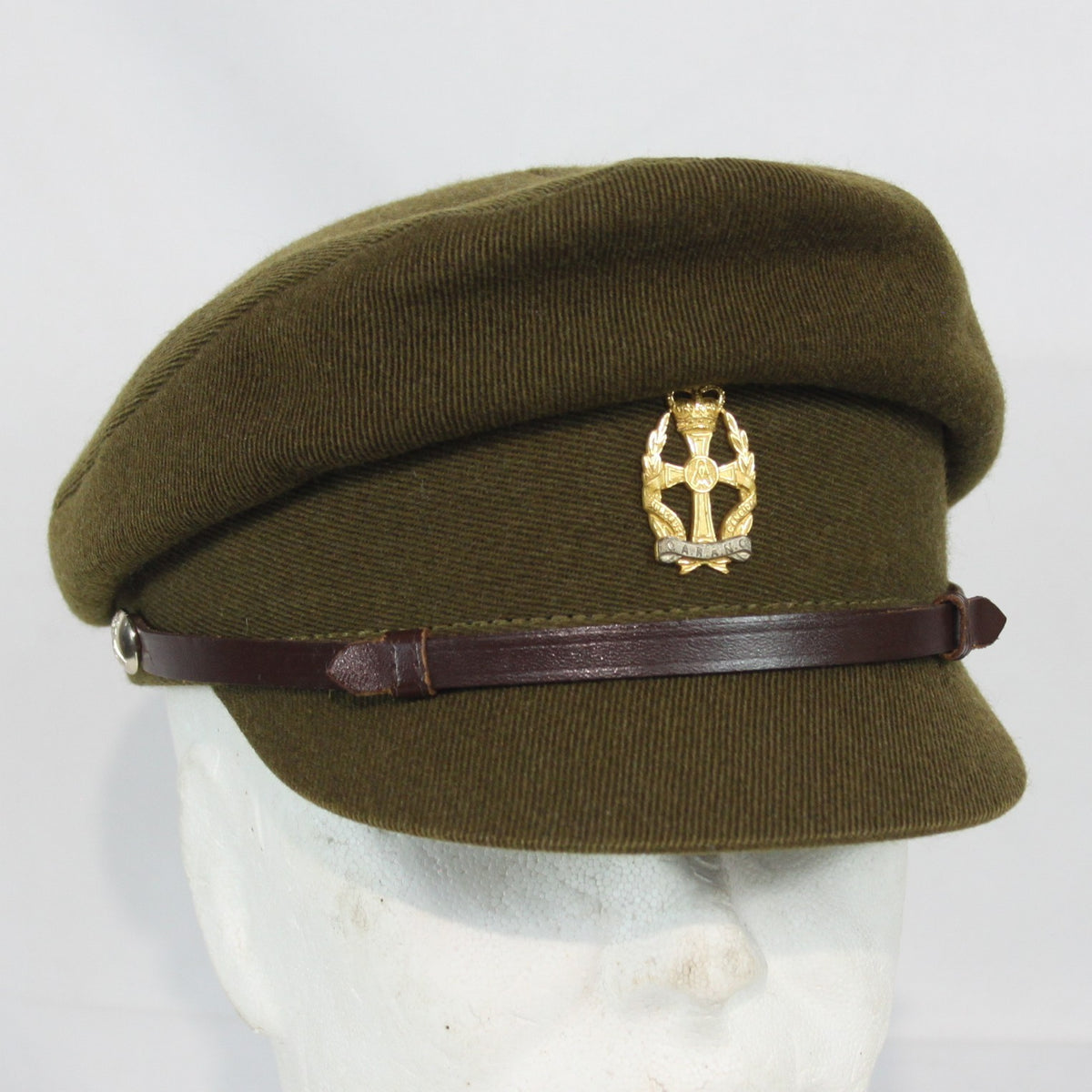 British Army QARANC OLIVE Womens Dress Hat Genuine Surplus Peak Cap G1 56c(4456)