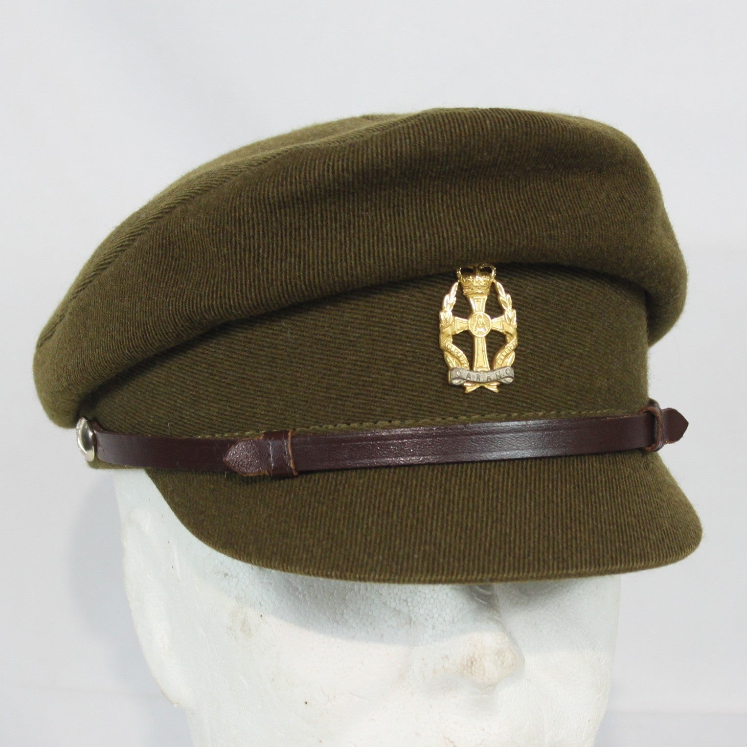 British Army QARANC OLIVE Womens Dress Hat Genuine Surplus Peak Cap G1 56c(4456)
