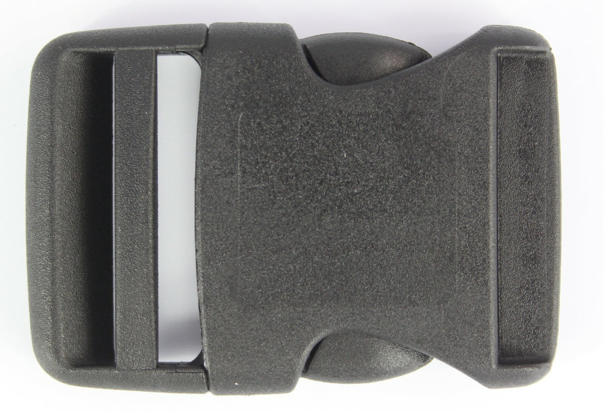 Rounded Side Release Buckles Black Plastic Clips Rucksacks Replacement All Sizes