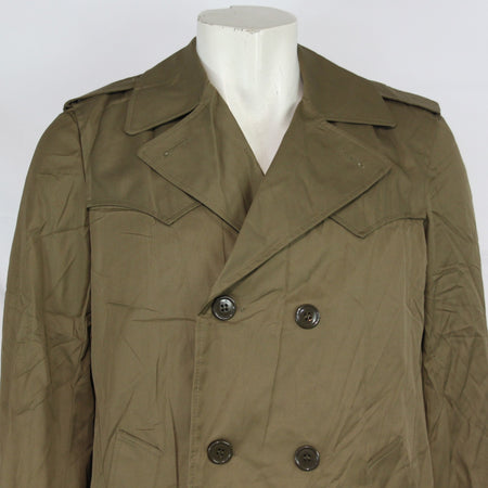 Genuine Surplus Spanish Army Faux Fur Lined Overcoat Khaki 36" (3344)
