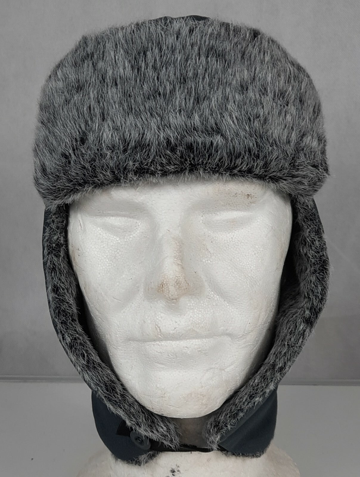 Cossack Hat Winter Grey Thermal Faux Fur Trapper Hat Size Small Adult