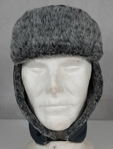 Cossack Hat Winter Grey Thermal Faux Fur Trapper Hat Size Small Adult