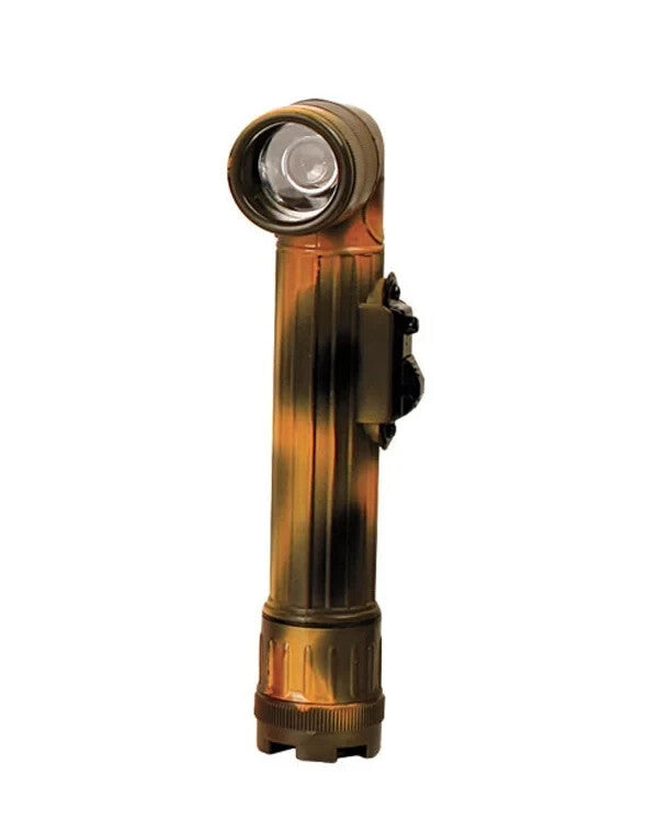Army Style Mini Camo Angle Torch With Red and Couloured Filters In Base
