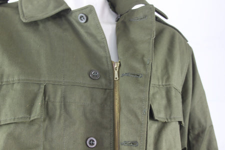 Genuine Surplus Czech Army Olive Canvas Parka Belted Unlined 44-46" (1413)