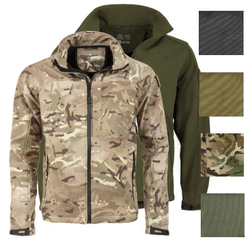 Highlande AB-tex Odin Softshell Jacket Water  Wind Resistant HC Army Style Camo