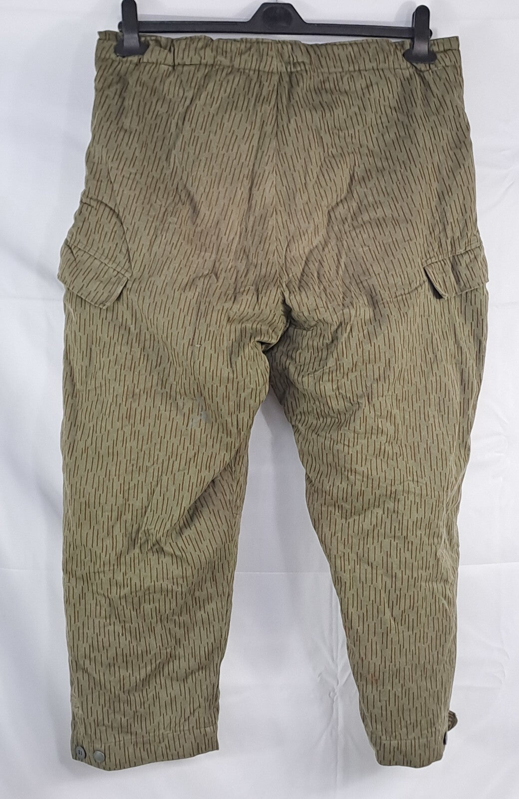 Genuine Surplus East German Army Vintage Rain Drop Camo Padded Winter Trousers