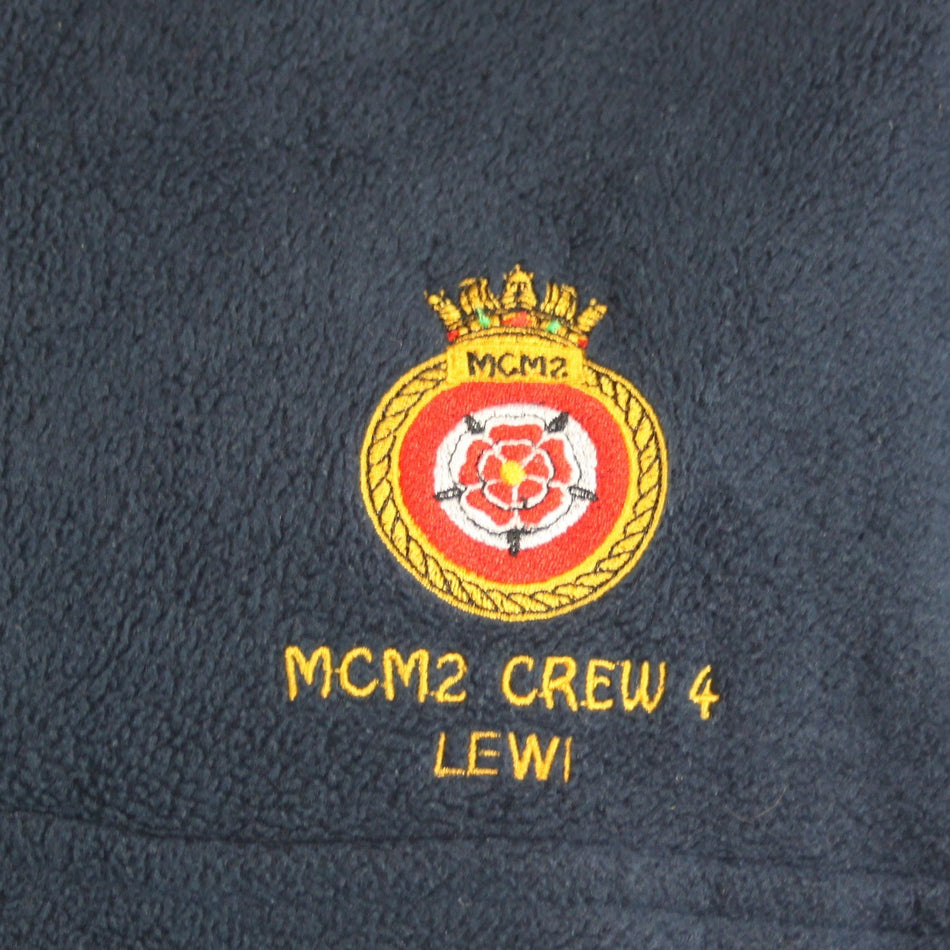 British Royal Navy Embroidered Fleece Jumper Sweater Genuine Surplus M (4120)