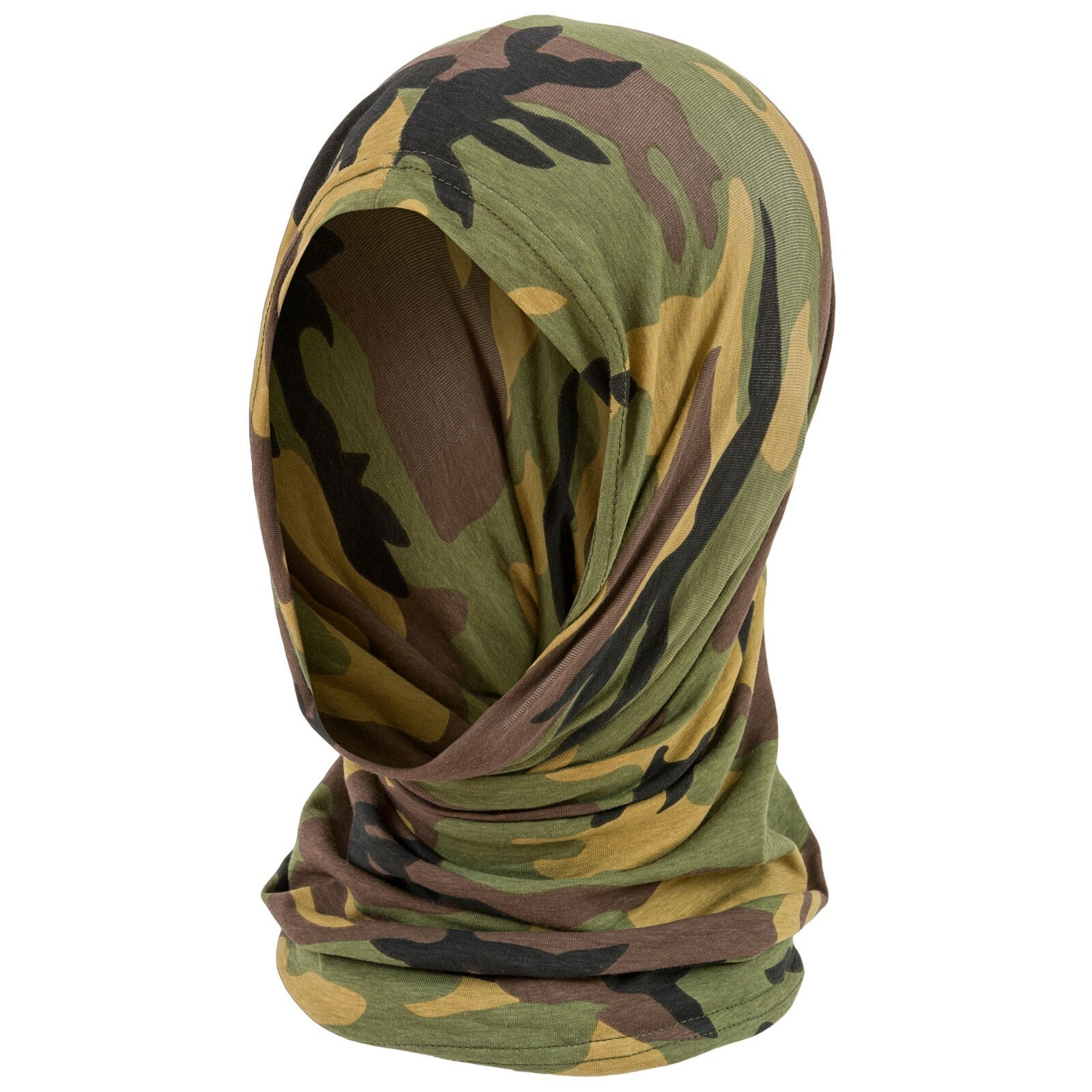 Highlander Cotton Headover Snood Knitted Stretch Camo Face Wrap Mask 5 Way