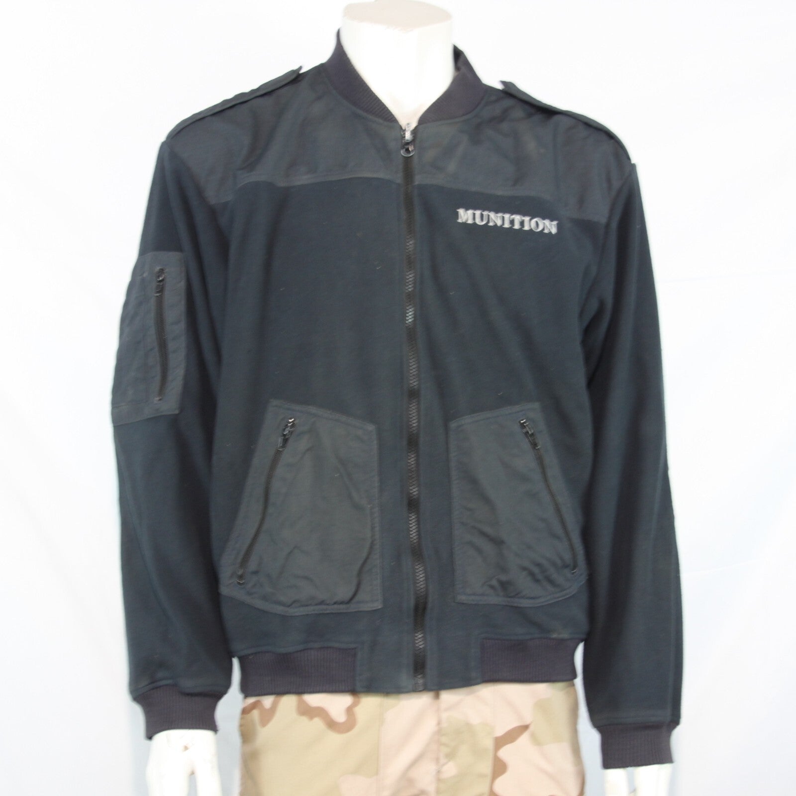 Genuine Surplus Austrian Army Fleece Jacket Black Munition 40-42" (3166)
