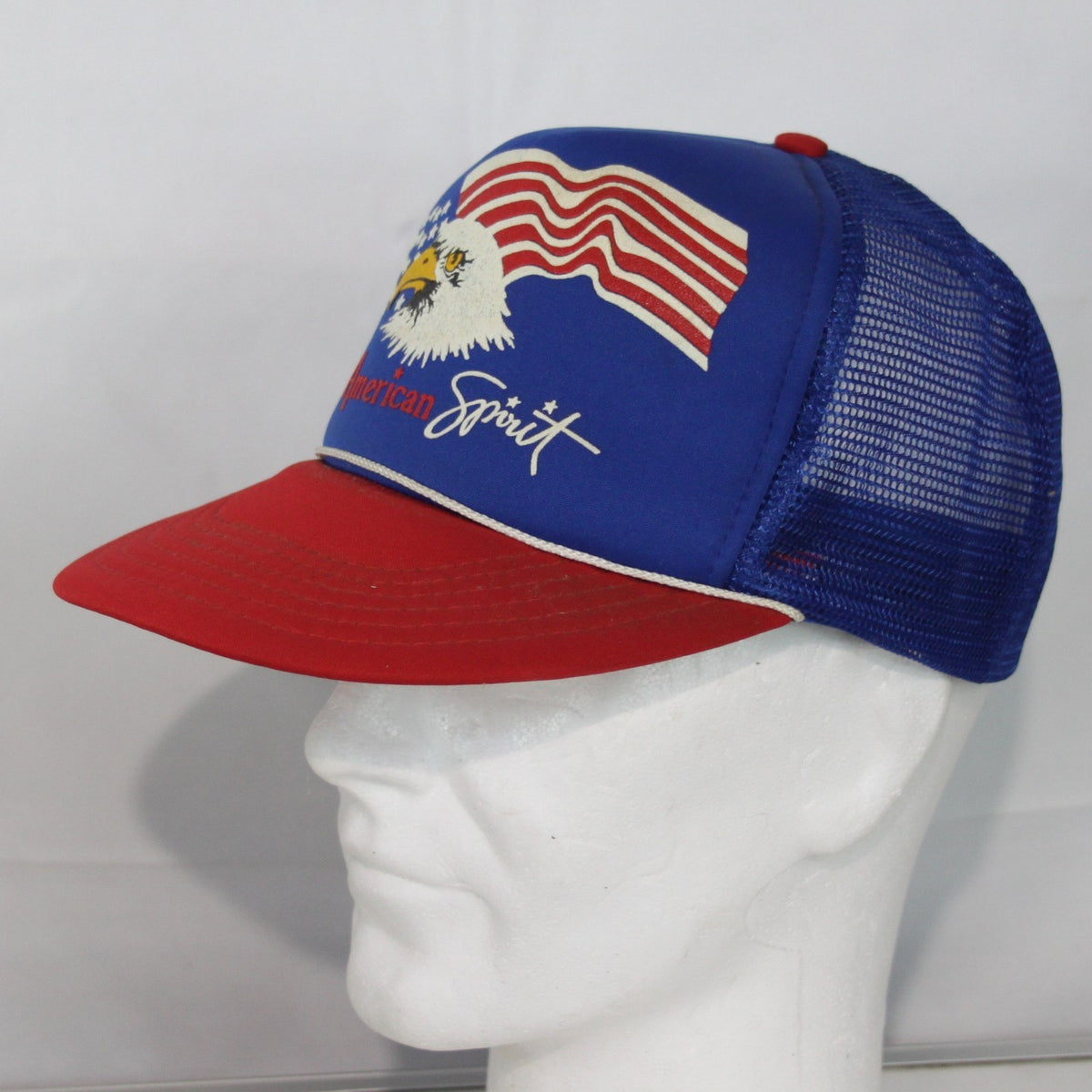 NEW American Patriotic Eagle Truckers Cap Baseball Cap Peak Red/Blue (3533)