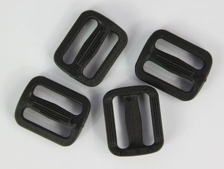 Tri-Glide Slider Buckles Black Tan Plastic Loops Rucksacks Replacement All Sizes