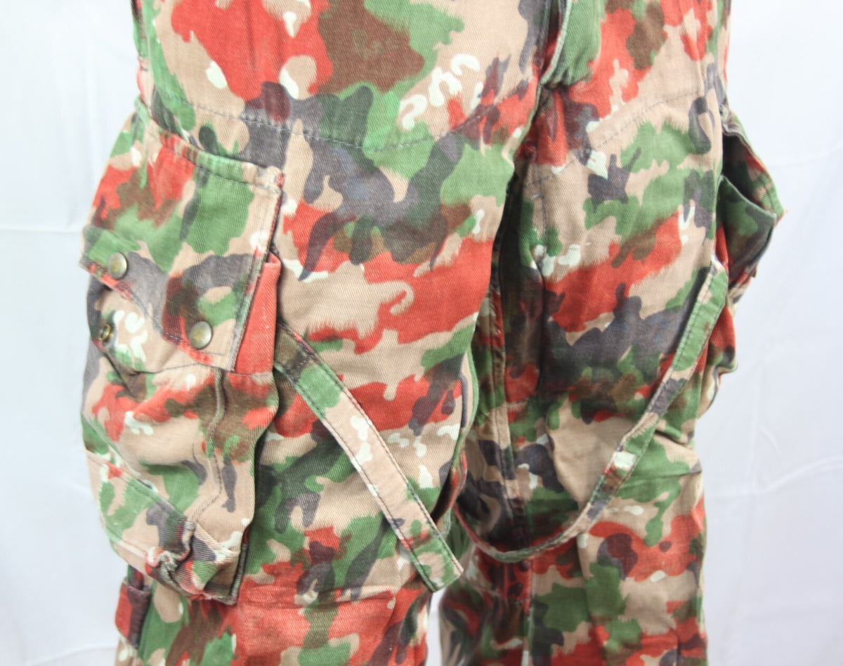 Genuine Surplus Swiss Camouflage Heavyweight Combat Trousers With Pockets (3198)