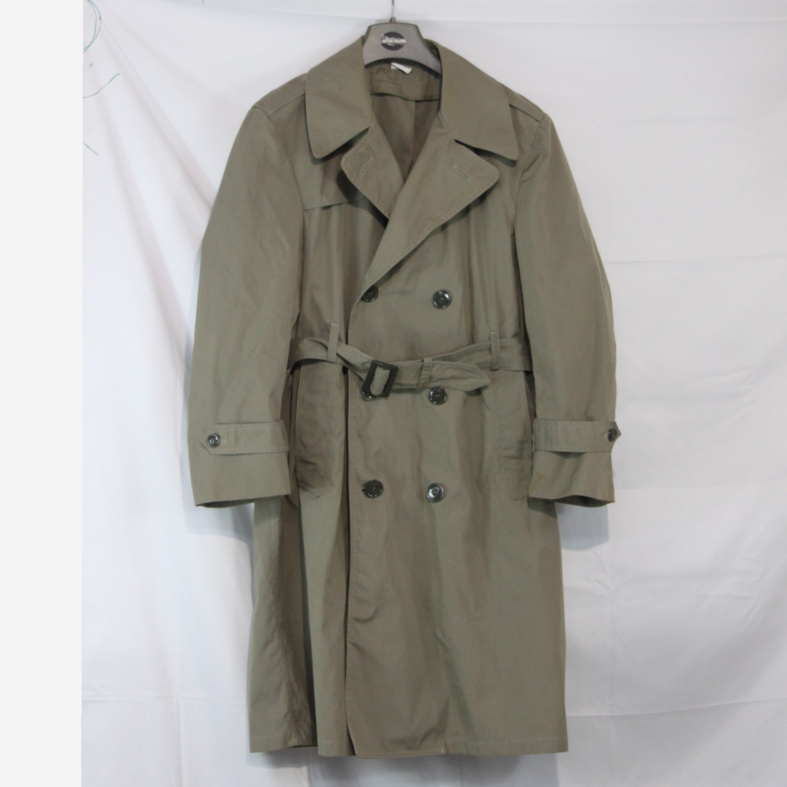 US Army Raincoat Trenchcoat Unlined Beige Genuine Surplus 38" Chest (4135)