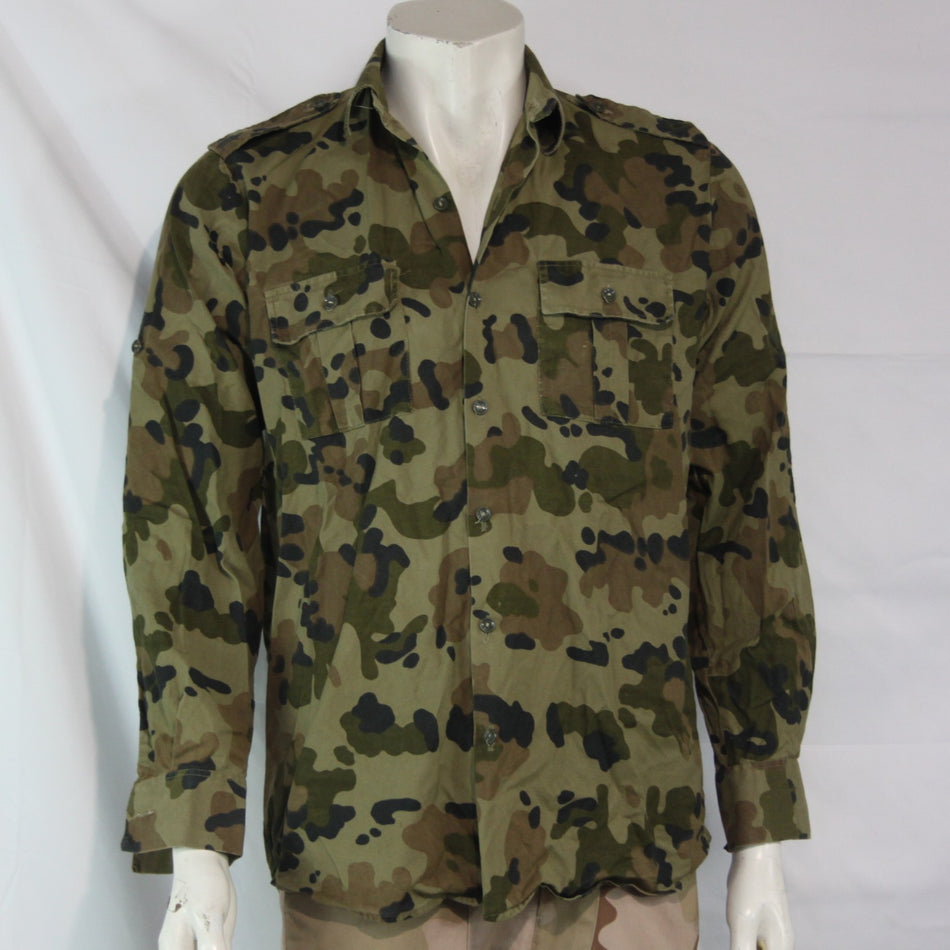 Romanian Army Oak Leaf Camo Shirt Genuine Surplus 14" Collar (4214)