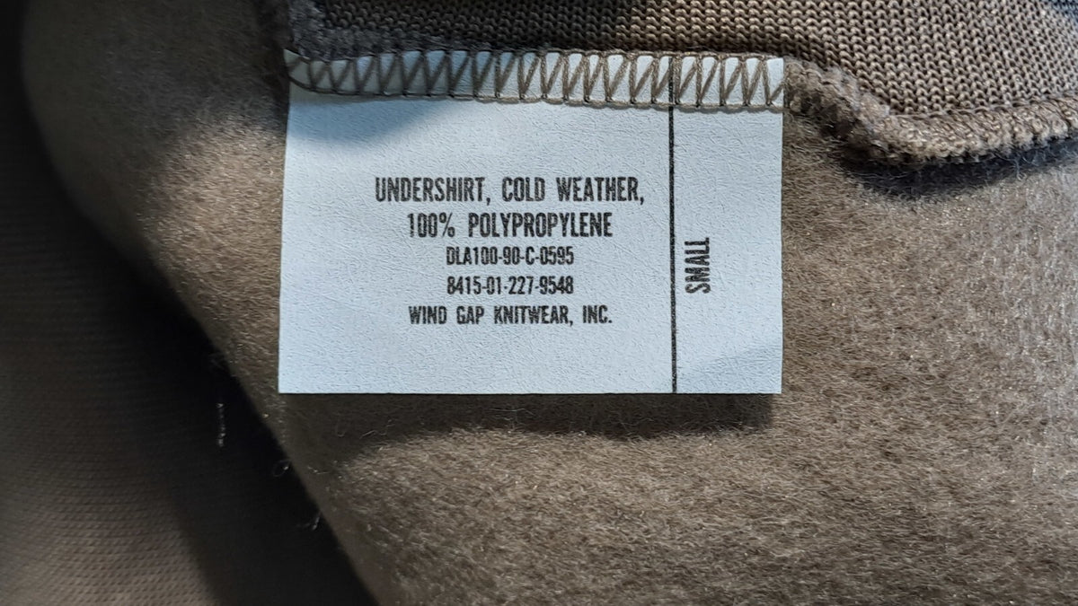 Genuine Surplus US Zip Neck Undershirt Thermal Top Vest Base Layer XS & S (3139)