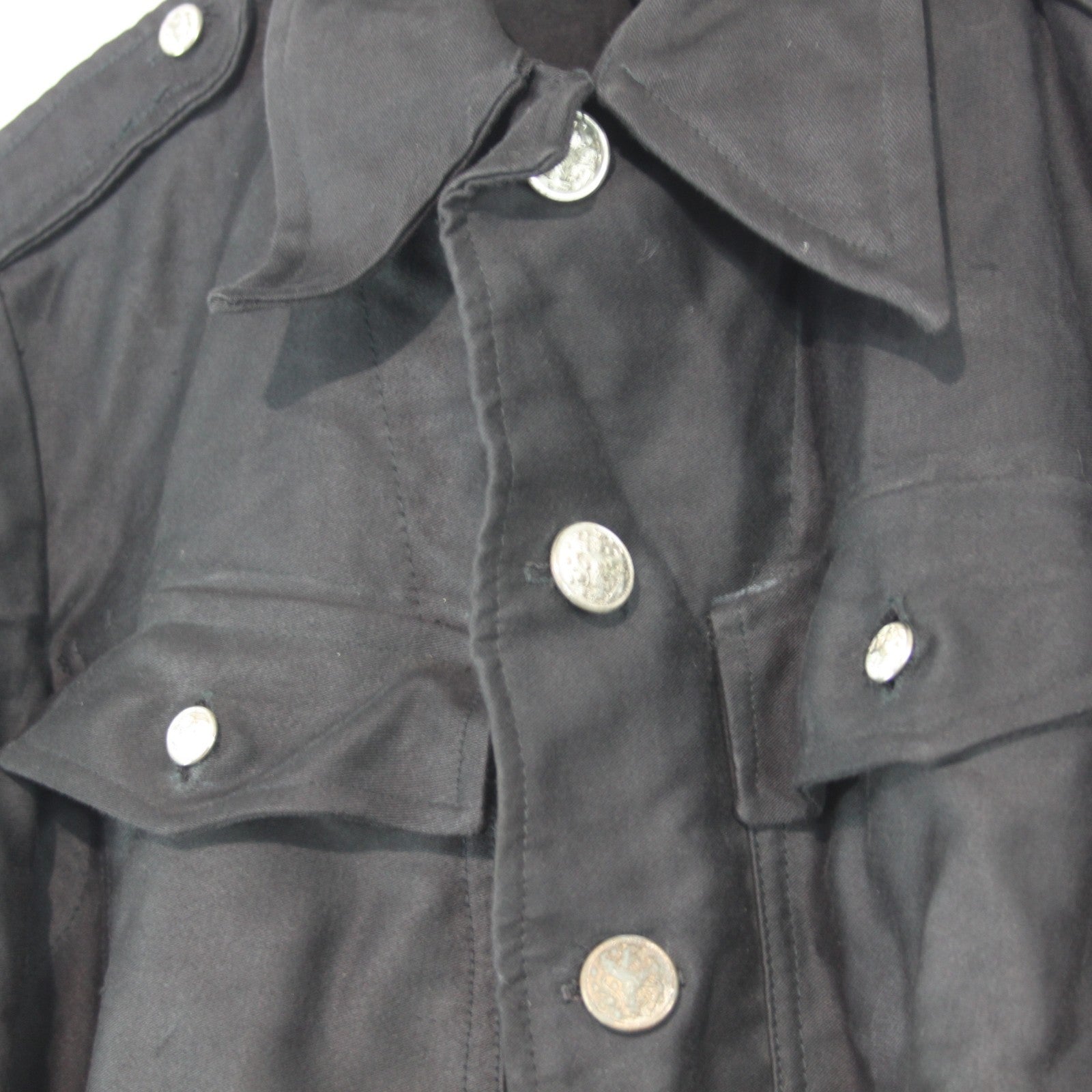 Vintage Dutch Coverall Black 40-42" Chest Genuine Surplus Belted (4169)