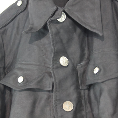 Vintage Dutch Coverall Black 40-42" Chest Genuine Surplus Belted (4169)