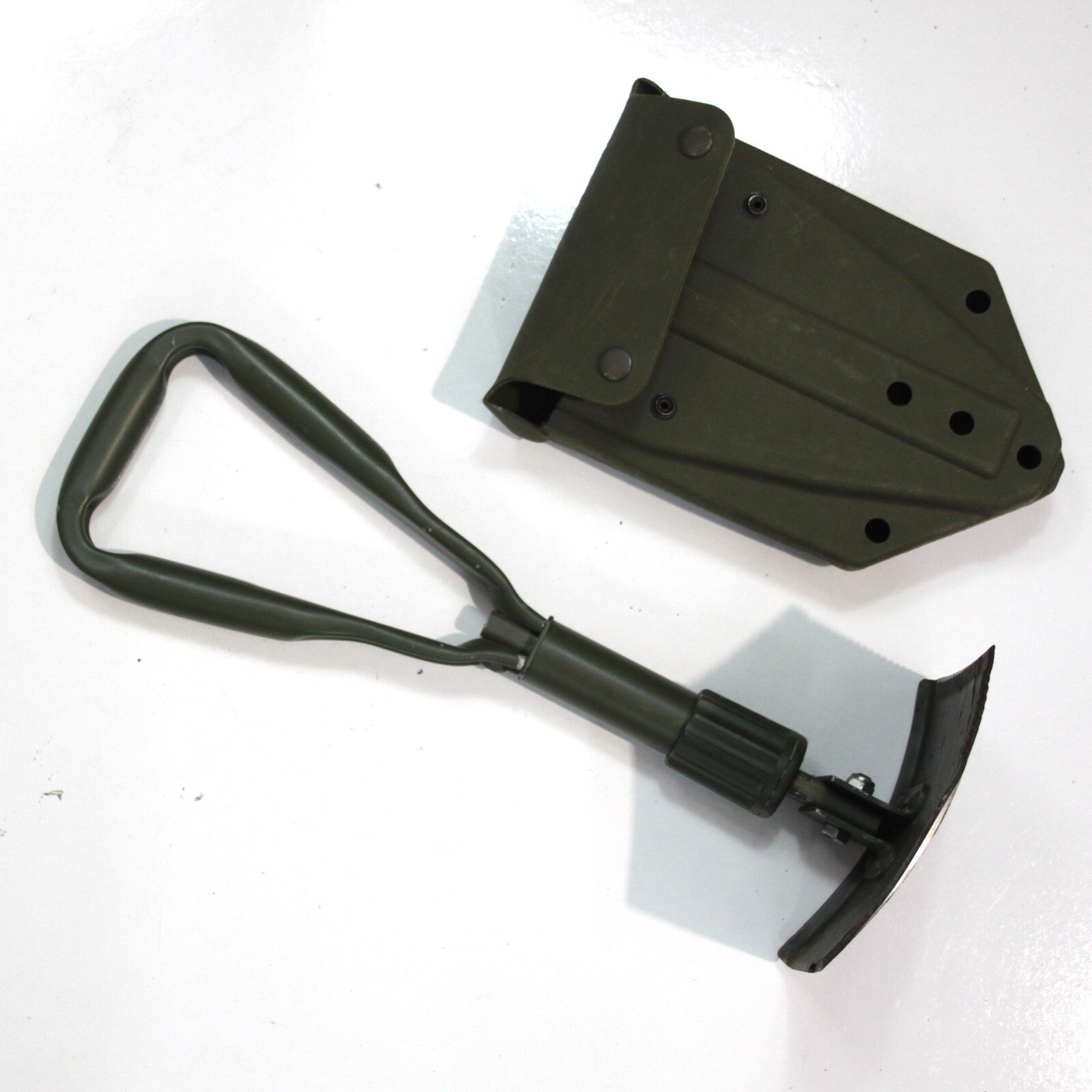 Genuine Surplus British NATO Army Steel Folding Shovel & Cover Military (3228)