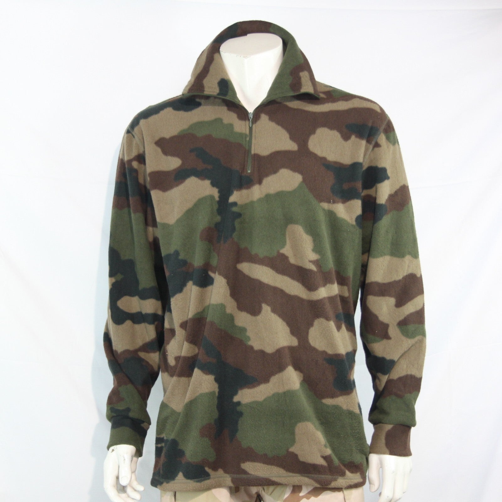 Genuine Surplus French Army Camouflage Fleece Pullover Jumper Top Camo 3239