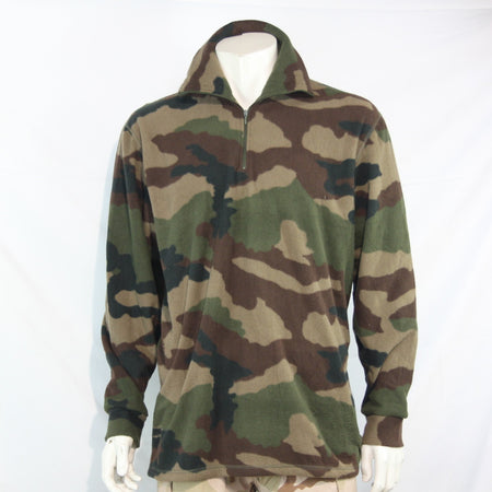 Genuine Surplus French Army Camouflage Fleece Pullover Jumper Top Camo 3239