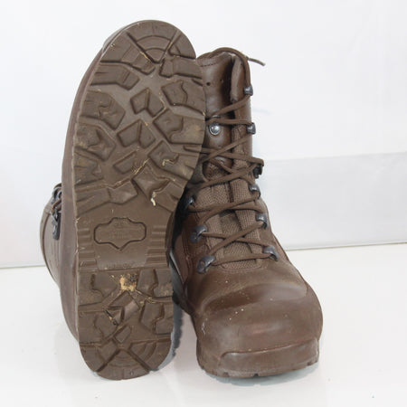 Genuine Surplus Haix High Liability Army Boot Mens Brown Leather Fabric 7m (3579