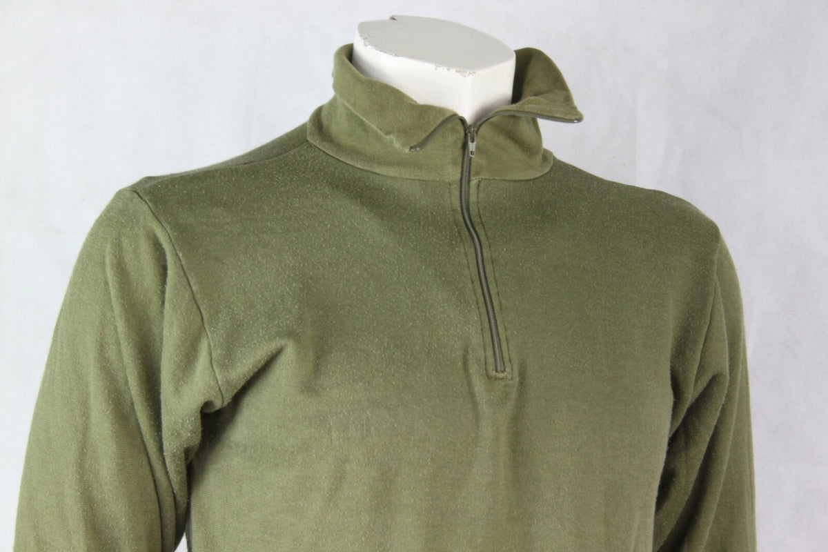 Genuine Surplus Dutch Army Thermal Zip Neck Top Norwegian style Olive G1
