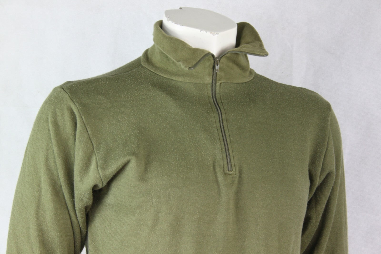 Genuine Surplus Dutch Army Thermal Zip Neck Top Norwegian style Olive G1
