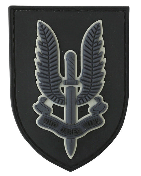 KT SAS Who Dares Wins  PVC Rubber Morale Patch tactical hook 3D Army Airsoft