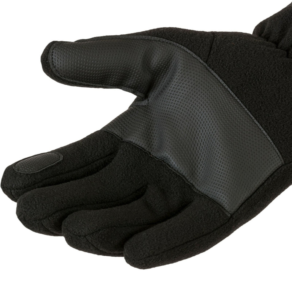 Highlander Polar Fleece Gloves Non Slip Palm Black Thermal Winter
