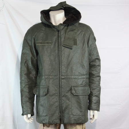 Genuine Surplus French Military Leather Style Cold Weather jacket Olive (3792)