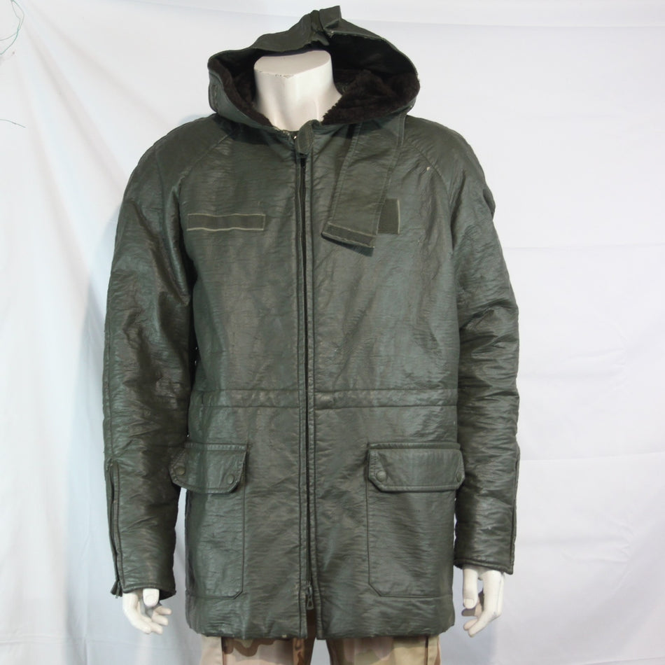 Genuine Surplus French Military Leather Style Cold Weather jacket Olive (3792)