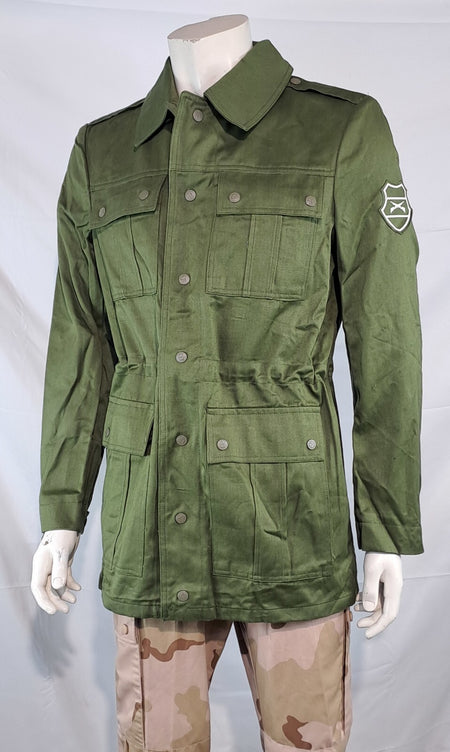 Genuine Surplus Hungarian Army Field Jacket Badged Canvas 38-40" Olive (3057B)