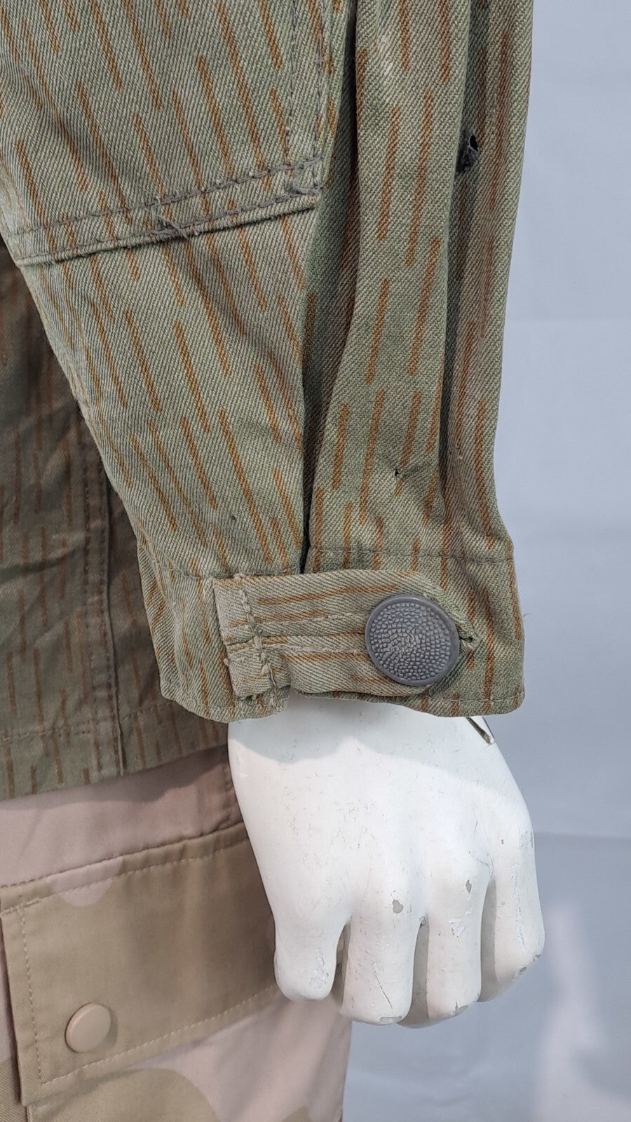 Genuine Surplus East German Strichtarn Raindrop Camo Jacket Canvas Vintage (3073