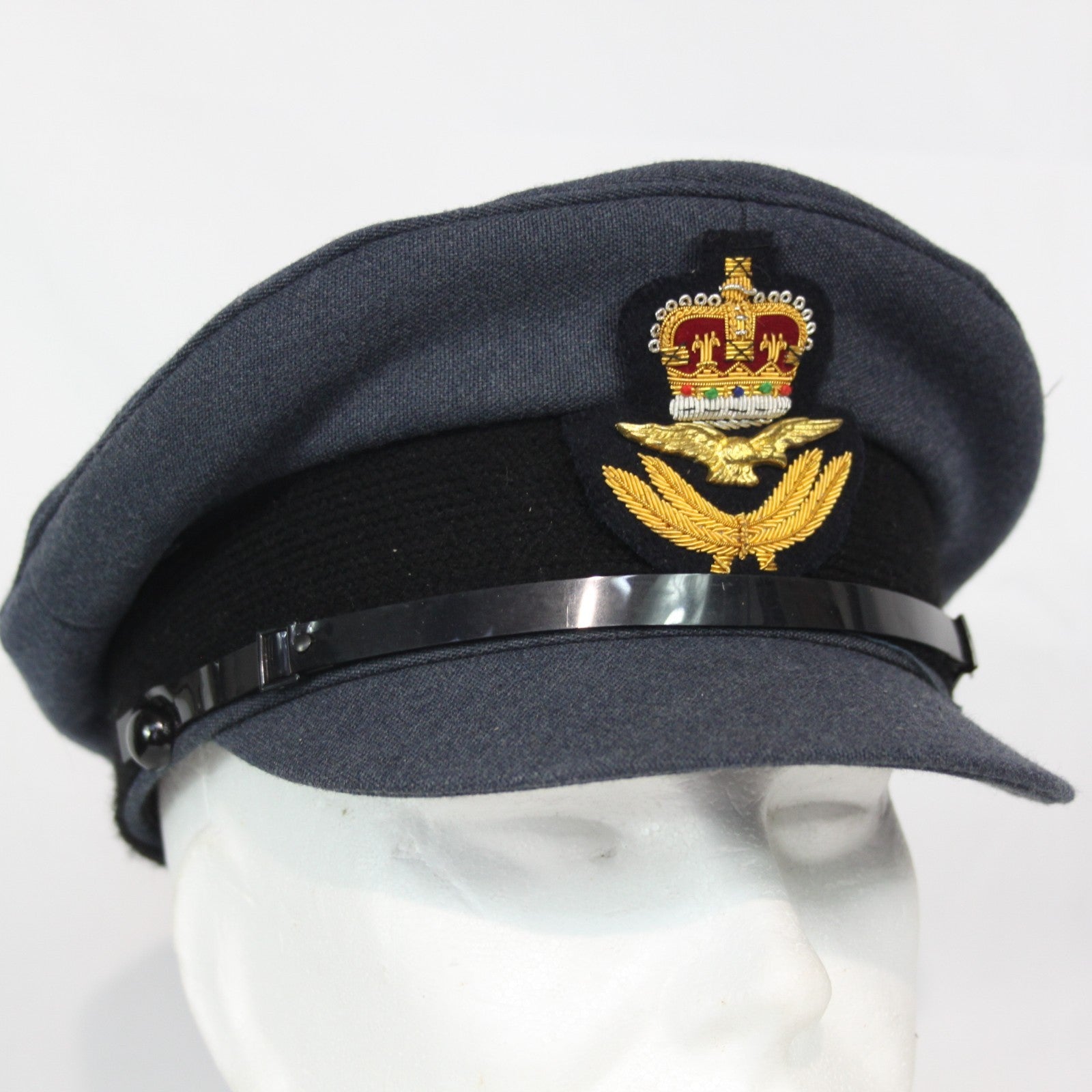 British RAF Mens Pilot Officers Dress Hat Not Sure if Genuine 59cm (3479)