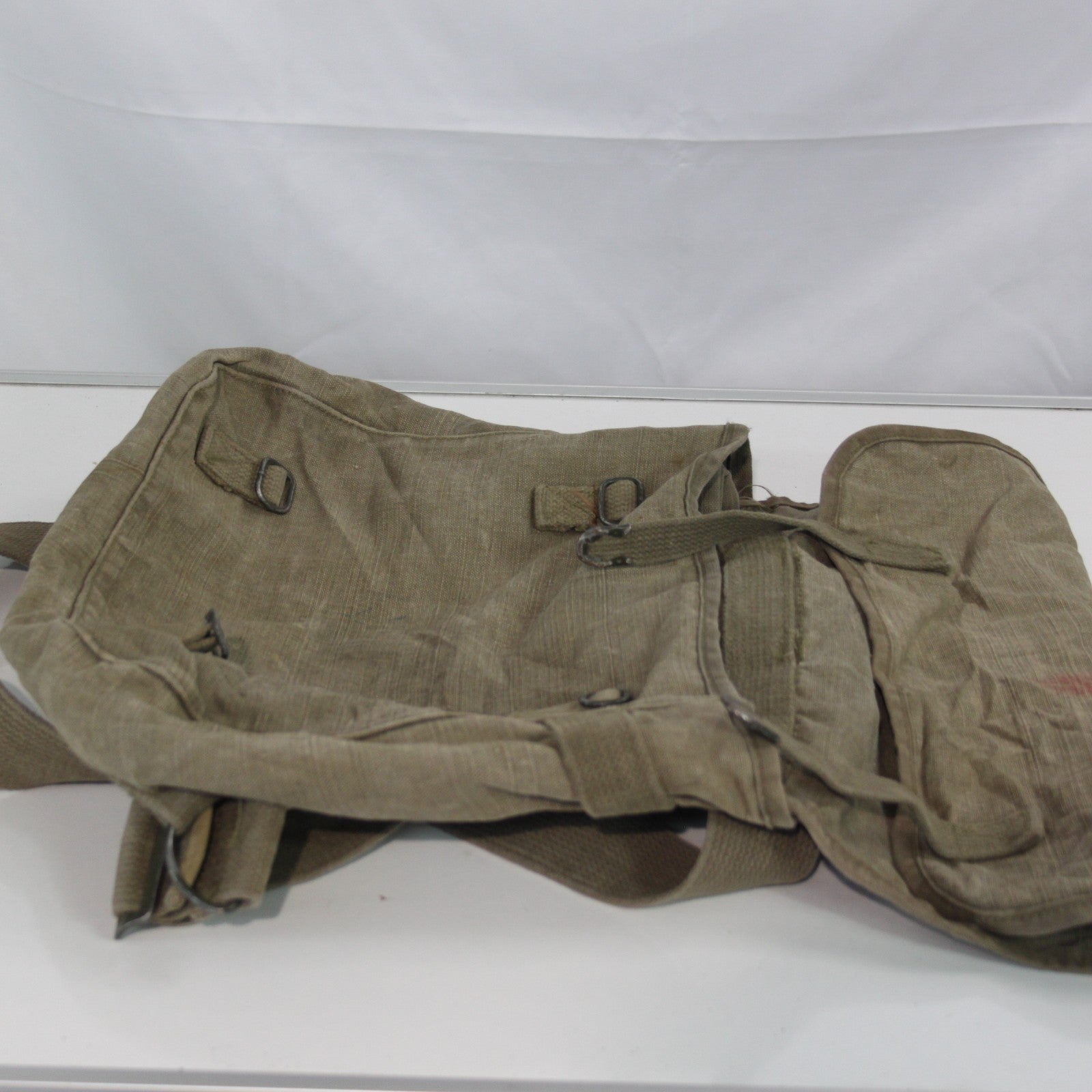 Genuine Surplus French Army Vintage Rucksack Cotton Canvas First Aid Padre 3407