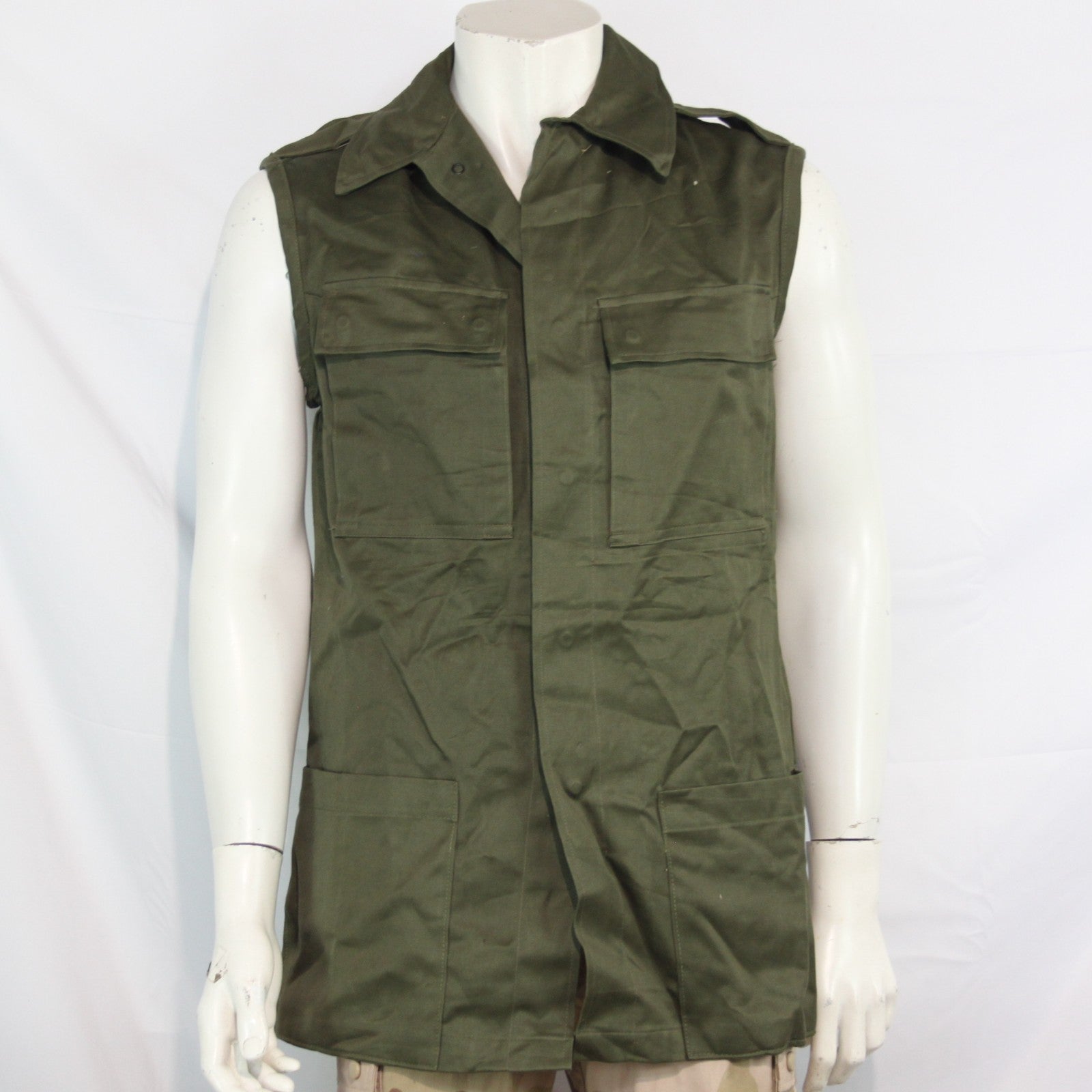 Genuine Surplus Dutch Jacket Coverted to Gilet Sleeveless Canvas 36" chest (3334