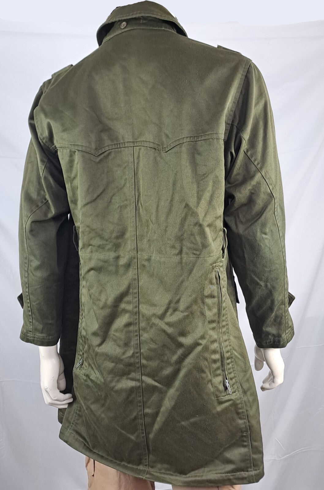 Genuine Surplus Czech Army Parka Unlined Olive Green Canvas No belt (1671)