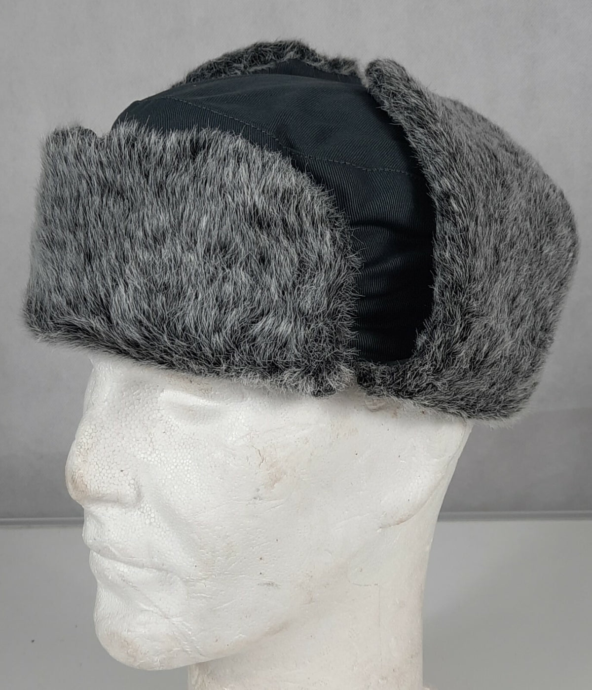 Cossack Hat Winter Grey Thermal Faux Fur Trapper Hat Size Small Adult