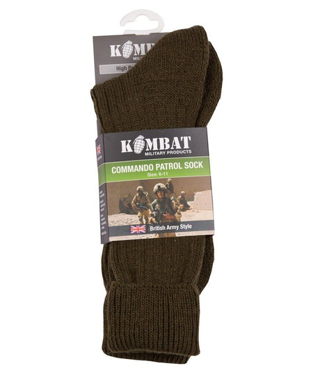 Kombat Patrol Socks  Army Style Military Combat Socks Olive Black Size UK 6-11