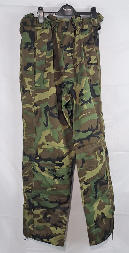 Genuine Surplus Spanish Military Waterproof Over Trousers Camo 30-32" W (2515)