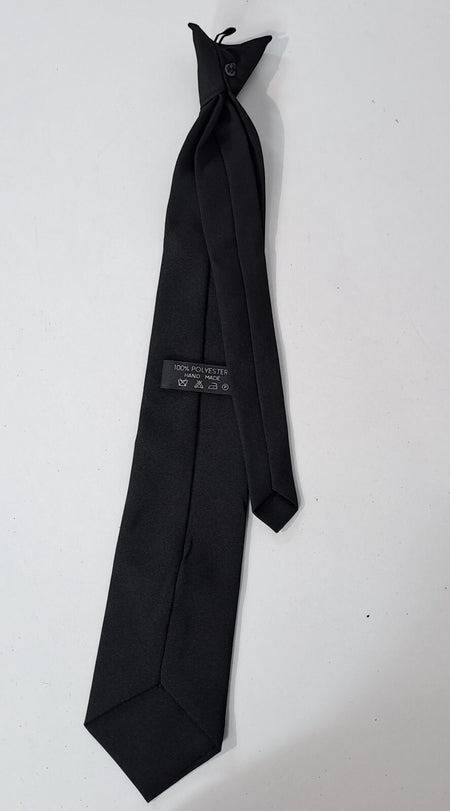 Genuine Surplus British Police Clip On Tie Safety Neck Tie BlackPolyester (1581)