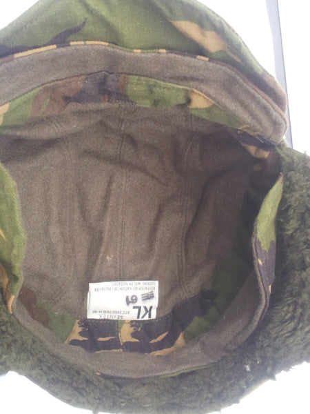 Genuine Surplus Dutch Ex Army Winter  NATO Hat Fur-lined DPM Peaked Thermal Warm