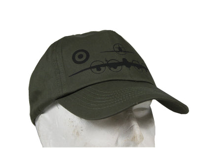 Warbird Print Exclusive Printed Baseball Cap Cotton Lancaster Spitfire RAF Plane