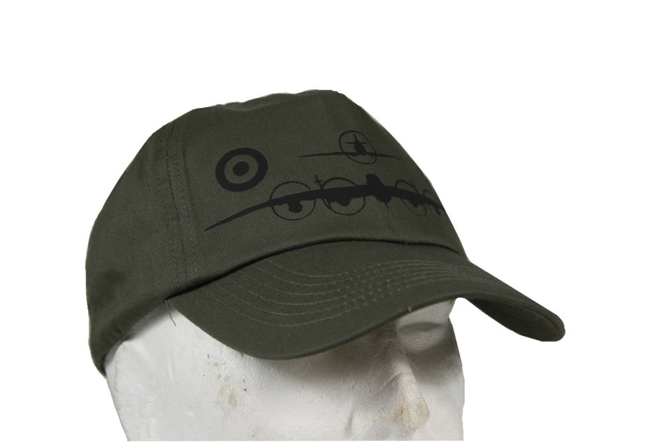 Warbird Print Exclusive Printed Baseball Cap Cotton Lancaster Spitfire RAF Plane