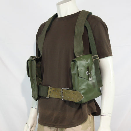 Genuine Surplus Swedish Partial Webbing Set 2 Pouches Belt & Yoke Military 3328