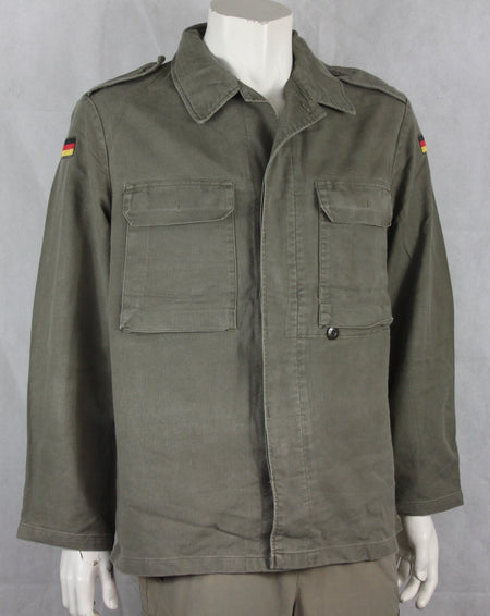 Genuine Surplus German Army Moleskin Shirt Jacket Olive 36-38" Chest