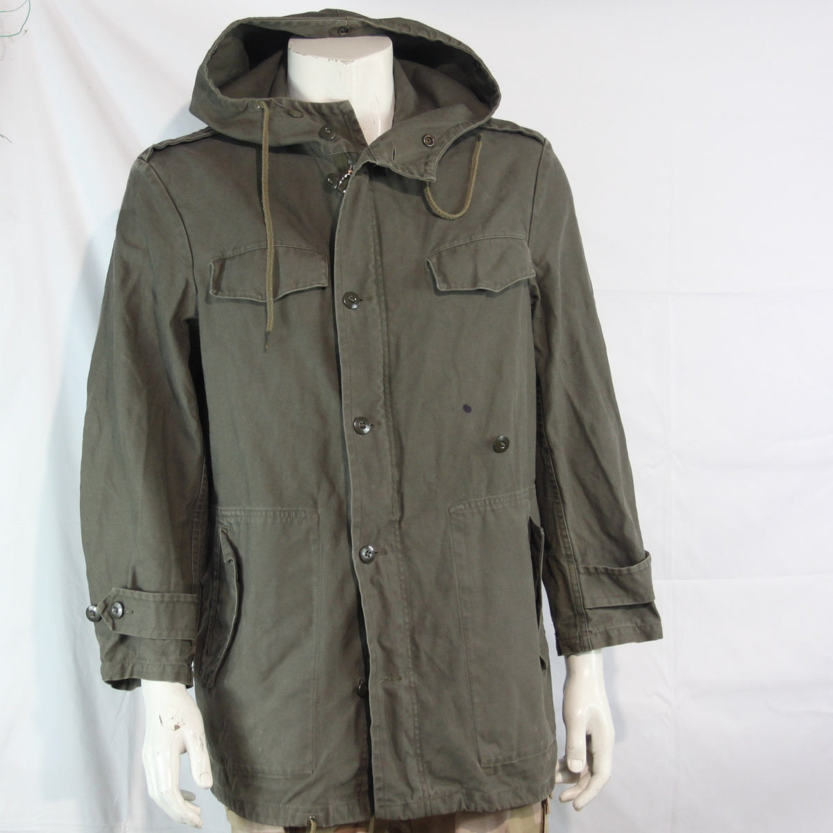 Genuine Surplus German Army Parka Olive Unlined Canvas Military Grade 2 (3746)